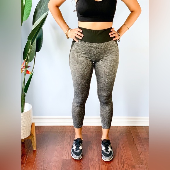 High Waist Fitness Leggings (Grey) - Picture 3 of 5